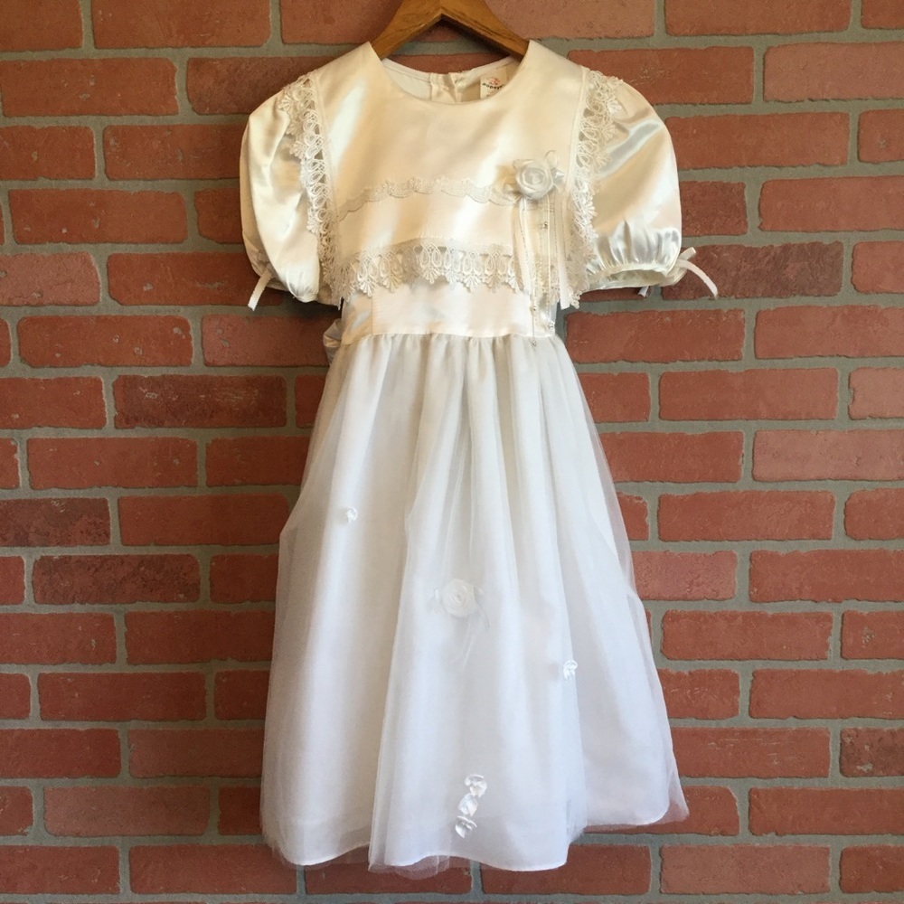 Popaye’s girls vintage party dress bib collar